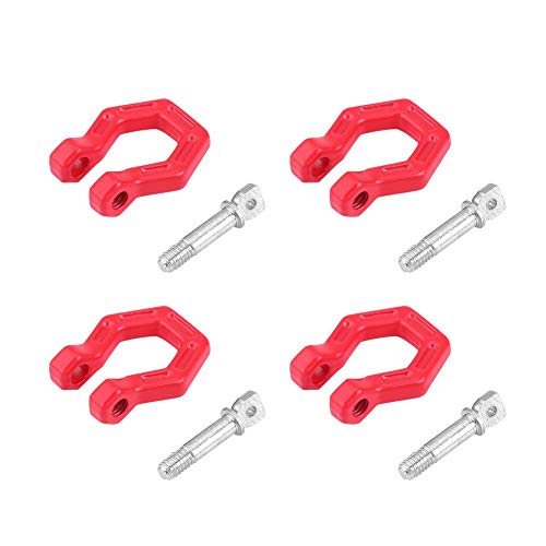 RC Trailer Buckle, Metal 4-Piece Set for Off-Road RC Crawler Lock Catch, Strong Tow Shackle for RC Enthusiasts