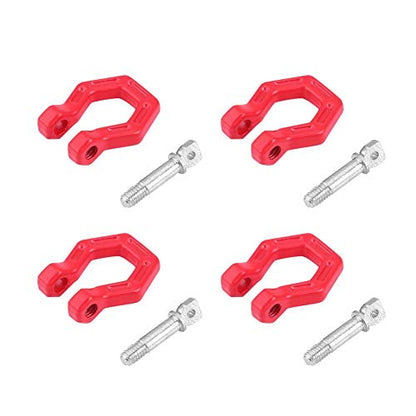 RC Trailer Buckle, Metal 4-Piece Set for Off-Road RC Crawler Lock Catch, Strong Tow Shackle for RC Enthusiasts