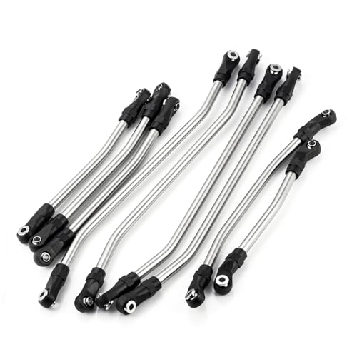 Stainless Steel High Clearance Suspension Links Linkage 353mm Wheelbase for 1/10 Axial SCX10 III JT Gladiator AXI03006 Rock Crawler Car Upgrade Parts