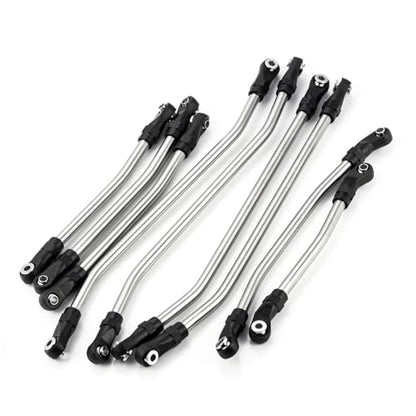 Stainless Steel High Clearance Suspension Links Linkage 353mm Wheelbase for 1/10 Axial SCX10 III JT Gladiator AXI03006 Rock Crawler Car Upgrade Parts