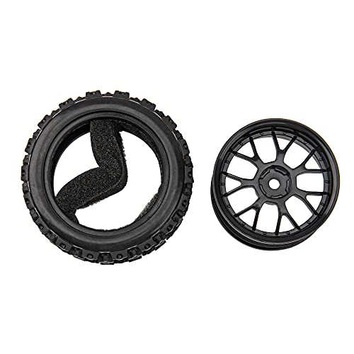 OD 2.83'' 12mm Hex Hub Wheel Rims & Rubber Tires Compatible with Kyosho HSP Tamiya HPI 1/10 1/12 On-Road Touring Car,WLtoys 1/14 144001 Traxxas 1/16 Slash 1/18 A959B RC Buggy,Black