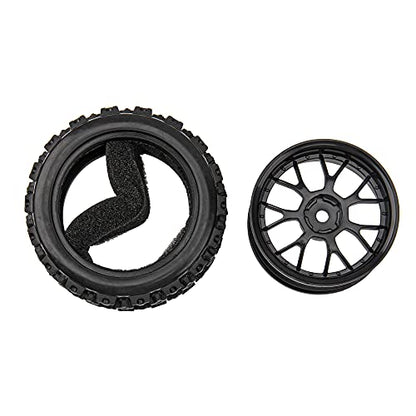 OD 2.83'' 12mm Hex Hub Wheel Rims & Rubber Tires Compatible with Kyosho HSP Tamiya HPI 1/10 1/12 On-Road Touring Car,WLtoys 1/14 144001 Traxxas 1/16 Slash 1/18 A959B RC Buggy,Black