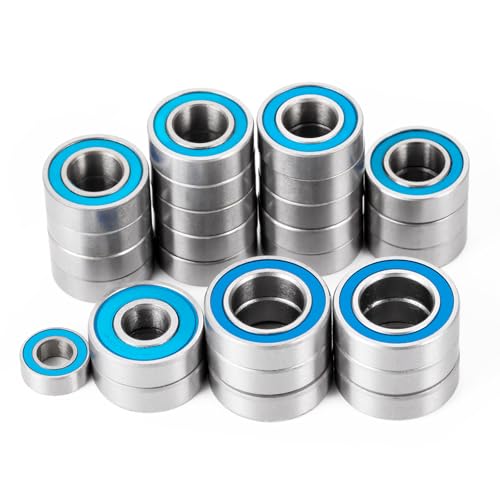 26Pcs Sealed Bearing Kit for Losi 1/10 LMT 4x4 Son-uva Grave Digger | Digger RTR Upgrade Parts Steel RC Complete Wheel Hubs Kits