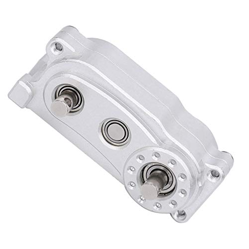 1/10 RC Transfer Case Replacement, Metal Chassis Frame Accessory, CNC Machined Aluminum Alloy Gearbox for 313mm Wheelbase Crawler Car, High Performance Upgrade Part with Anodized S (Silver) - color: Silver