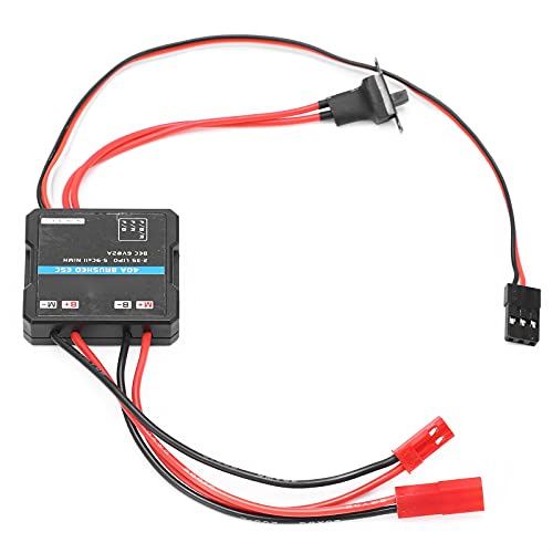 Electronic Speed Controller, Water Proof Plastic 40A Brushed ESC for 1/16 RC Car 1/18 RC Car Upgrade