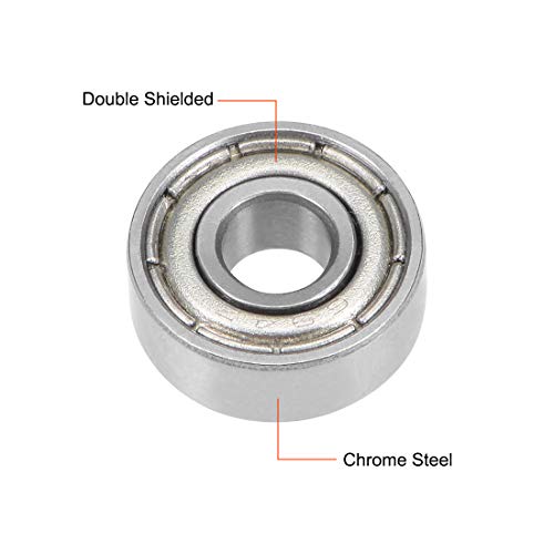 uxcell 694ZZ Deep Groove Ball Bearing 4x11x4mm Double Shielded Chrome Steel Bearings 5-Pack - size: 4mmx11mmx4mm