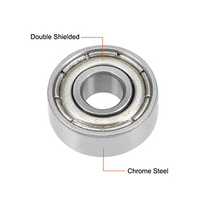 uxcell 694ZZ Deep Groove Ball Bearing 4x11x4mm Double Shielded Chrome Steel Bearings 5-Pack - size: 4mmx11mmx4mm