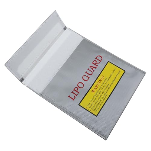 Lithium Battery Explosion-Proof Bag High Temperature Storage Protective Bag Safe Flame Retardant Multi-Functional fire Protection Bag 18 * 23cm Silver -1pcs - color: Silver