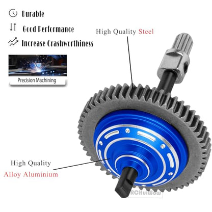 RC 54T Center Diff Gear Upgrades Part for 1/10 Slash 4x4,Slash 4x4 VXL,Rustler 4x4,Rustler 4x4 VXL,Stampede 4x4,Stampede 4x4 VXL,Hoss 4x4 VXL,Metal 54T Gear Slipper Clutch,Navy Blue - color: Navy Blue(1pcs)