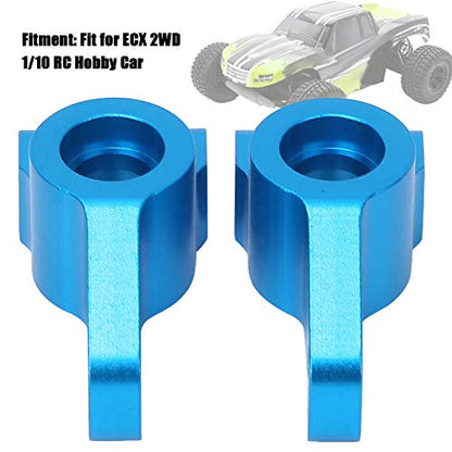 Aluminum Alloy Rear Hub Axle Carrier Replacement for ECX 2WD 1/10 RC Hobby Car, Lightweight Durable RC Rear Axle Hub with Precision Fit, Blue Silver Options (Blue ECX334000B) - color: Blue Ecx334000b