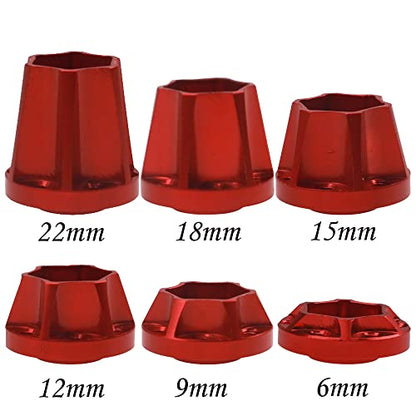 ShareGoo Aluminum 12mm Wheel Hex Hub Extension Adapter Compatible with 1.9 2.2inch Beadlock Wheel Rim Axial SCX10 TRX-4 Gen7 D90 1/10 RC Crawler Car (22mm) - size: 22mm