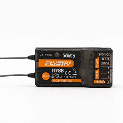 GoolRC Flysky FTr8B Receiver, 2.4GHz 8CH Dual Antenna Receiver with PWM/PPM/i.Bus/S.Bus Output Compatibility with AFHDS 3 Transmitters and RF Modules PL18/PL18 Ultra/NB4+/NB4 Pro+ for RC Car Boat