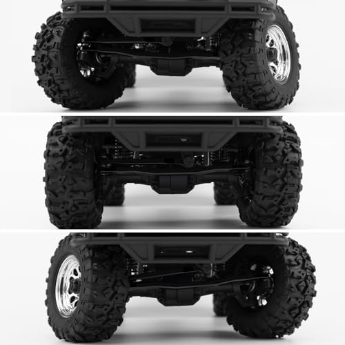 RCHUBAM 1/18 Steering Links 2Pcs Aluminum Steering Linkage Servo Link Pull Rod Compatible with HPI 1/18 Venture HILUX RC Off-Road Crawler Car Upgrade Accessories (Black) | Aluminum Alloy,Steering Link with Screw Washer,RC Upgrade Parts - color: Black