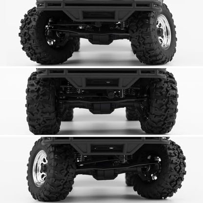 RCHUBAM 1/18 Steering Links 2Pcs Aluminum Steering Linkage Servo Link Pull Rod Compatible with HPI 1/18 Venture HILUX RC Off-Road Crawler Car Upgrade Accessories (Black) | Aluminum Alloy,Steering Link with Screw Washer,RC Upgrade Parts - color: Black