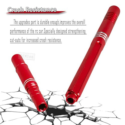 Aluminum RC Center Slider Driveshaft Upgrades Part for 1/10 Kraton 4x4 4S V2 BLX,Outcast 4x4 4S V2 BLX,Center Slider CVD Hops Up,Red - color: Red - Parts