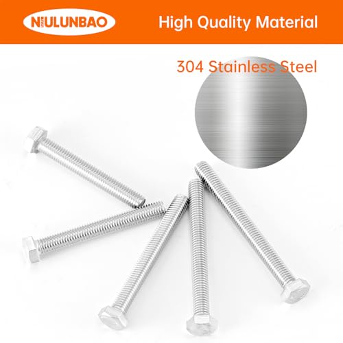 M8 x 60mm 65mm 70mm 75mm 80mm Heavy Duty Hexagon Bolts Hex Head Screws, 304 Stainless Steel, Machine Fully Thread, Metric, Bright Finish, Assortment Kit 10PCS - size: M8 x 60/65/70/75/80mm (10PCS)