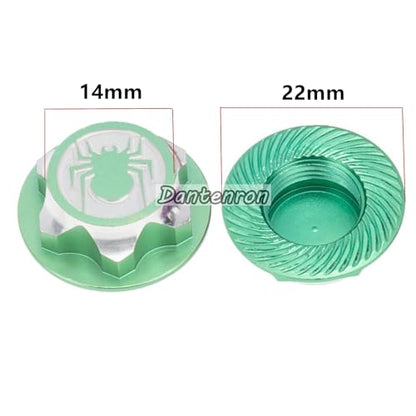 4PCS RC 17MM Hex Wheel Nut Dustproof Anti-Skid Mount Cap CNC Aluminum Compatible with 1/8 Buggy Off Road Monster Truck Car Traxxas X-Maxx Summit E-Revo HPI HSP Losi Kyosho Tamiya (Green) - color: Green