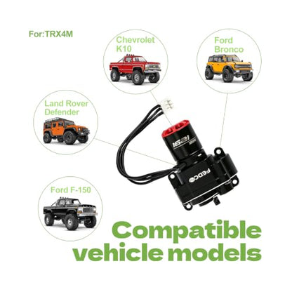 Brushless Motor and Transmission for TRX4M Upgrades | Outer 1621SL 3500KV Motor with Side Plate for Trx4m 1/18 RC Crawler