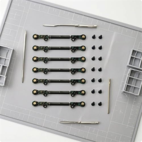 6 Pieces Adjustable Turnbuckles with Rod Ends Aluminum RC Tie Rod Turnbuckle Linkage Kit for Chassis Tuning, Blue Silver - color: Blue Silver