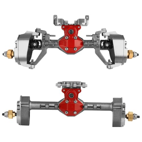 SCX24 Diamond Shape Portal Axle for 1/24 Axial SCX24 C10 90081 AXI00002 AX24 Ford Bronco AXI00005 RC Crawler Metal Upgrade (Gray) - color: Gray