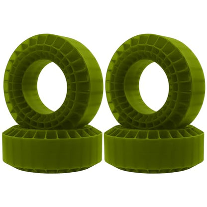 4Pcs Vgoohobby Silicone Rubber Insert Foam 1.9 Tire Inserts Foam Fit for 1.9 Crawler Tires Compatible with SCX10 TRX4 1/10 RC Crawler Car (Green) - color: Green