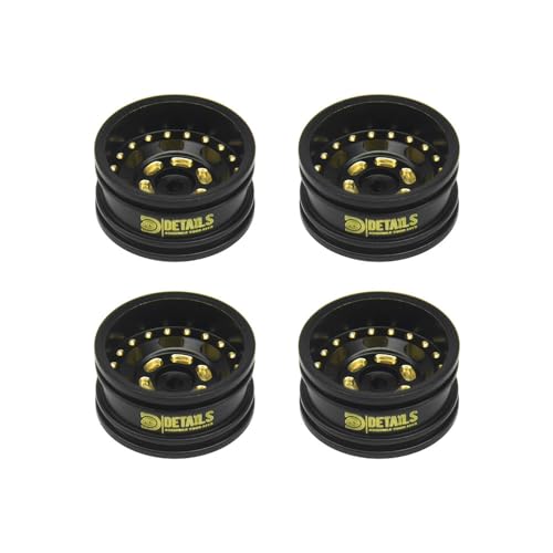 Brass 0.7" Wheel and Brass/Offset and 0.7‘’ Wheel Tire with Foam for SCX30 Cars Upgrade Parts 4pcs/Set (Brass 0.7" Wheel Offset) - color: Brass 0.7" Wheel Offset