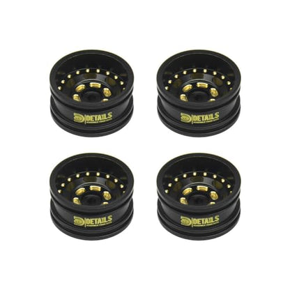 Brass 0.7" Wheel and Brass/Offset and 0.7‘’ Wheel Tire with Foam for SCX30 Cars Upgrade Parts 4pcs/Set (Brass 0.7" Wheel Offset) - color: Brass 0.7" Wheel Offset