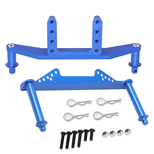 Replacement RC Car Front & Rear Body Mounts Posts for Traxxas 1/10 Slash 2WD Aluminum Alloy Durable RC Car Upgrade Accessories - color: Blue