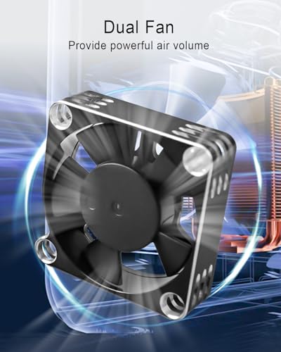 2 Pcs 35mm RC Motor Cooling Fan 21000RPM 8.4V, ESC Motor Cooling Fan Heatsink RC Car 1/8 1/10 Scale 3650 3660 540 550 Brushless Motor (Black Silver)