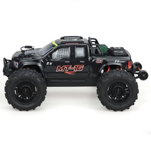 ZD Racing MT-16 1/16 Remote Control Truck Compatible with 3S Batteries, 2.4G Brushless 80KM/H RC Climbing Car Off Road RC Truck Buggy Mini Electric Rock Crawler Gift -RTR - style: ZD Racing MT-16 1/16, Black