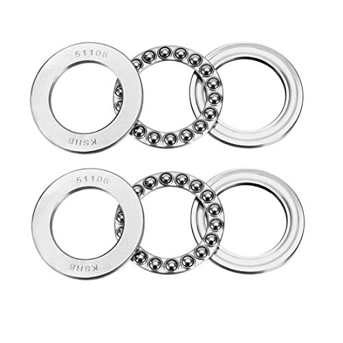 uxcell 51106 Thrust Ball Bearings 30mm x 47mm x 11mm Chrome Steel ABEC3 Single Row Roller 2pcs - size: 30mmx47mmx11mm