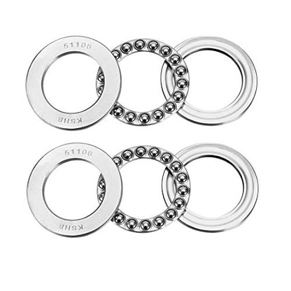 uxcell 51106 Thrust Ball Bearings 30mm x 47mm x 11mm Chrome Steel ABEC3 Single Row Roller 2pcs - size: 30mmx47mmx11mm