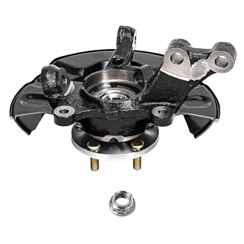 Detroit Axle - Front 4pc Steering Knuckles Kit for 03-08 Toyota Matrix, 2 | Steering Knuckles & Wheel Bearing Hubs 2 Outer Tie Rods 2003 2004 2005 2006 2007 2008 [4-Wheel ABS] Replacement - size: 4SU50495/Kit