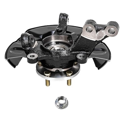 Detroit Axle - Front 4pc Steering Knuckles Kit for 03-08 Toyota Matrix, 2 | Steering Knuckles & Wheel Bearing Hubs 2 Outer Tie Rods 2003 2004 2005 2006 2007 2008 [4-Wheel ABS] Replacement - size: 4SU50495/Kit