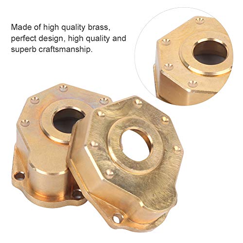 Front Back Portal Axle Universal Axle Case Cover Brass Weight Heavy Duty Brass Steering Knuckle Portal Cover for TRX4 Crawler 1/10 RC Car
