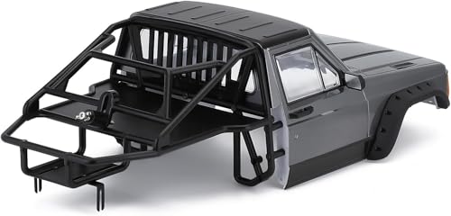 Hard Plastic RC Crawler Body Cab & Back-Half Cage Body Car Shell Upgrades Part for 1/10 RC Crawler Car for Axial SCX10 II 90046 TRX4 Redcat GEN8 (Grey) - color: Grey