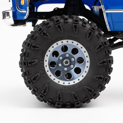 1.3" Beadlock Wheel Rims for SCX24 TRX4M Upgrade 1/24 1/18 RC Crawler Car (Titanium) - color: Titanium