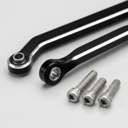RC Steering Link Aluminum Alloy Steering Rod Linkage Remote Control Truck Replacement CNC Machined Part Suitable for SCX30 Model, Black - color: Black