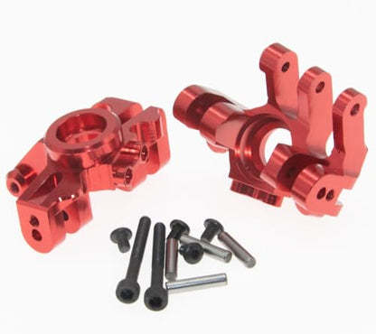 Upgrade Compatible with Axial 1/10 RBX10 Ryft 4WD Rc Crawler Car Steering Cup & Rock Bouncer Axle Mount & Steering Knuckles Aluminum Alloy Metal Accessory Parts(Red)