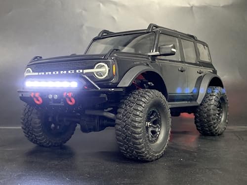Aluminum Front Bumper Set Upgrades for TRX4M Bronco 1/18th RC Crawler Truck Car Parts - color: Front Bumper