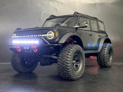 Aluminum Front Bumper Set Upgrades for TRX4M Bronco 1/18th RC Crawler Truck Car Parts - color: Front Bumper