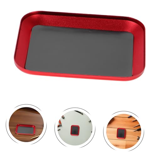 SOLUSTRE 2pcs Magnetic Screw Tray for Rc Car and Hobbyists, Aluminum Alloy Storage Bowl with Smooth Rounded Edges, Quick Sorting Holder for Screws and Bolts, for Detailed Tasks and Repairs