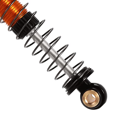 INJORA 45mm Aluminum Threaded Oil Shock Absorbers for 1/24 FMS FCX24 (Gold) - color: Gold