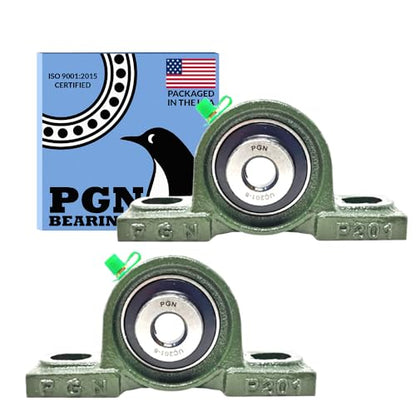 PGN UCP201-8 (2 Pack) Pillow Block Bearing - 1/2" Bore Self-Aligning - size: 2, style: UCP201-8