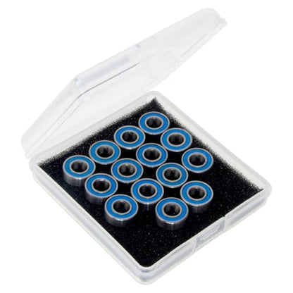 14Pcs Steel Rubber Sealed Ball Bearing Kit for Tamiya DT-02 / DT-03 Chassis Holiday Buggy/Super Fighter G/Aqroshot RC Off-Road Car Upgrade Accessories