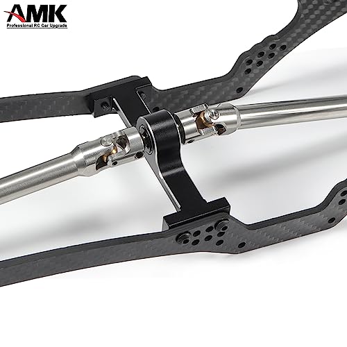 Aluminum Alloy 70mm Transfer Case Transmission Gearbox with 5mm Shaft for 1/10 RC Rock Crawler MOA 1.9 Shafty LCG Chassis Builder