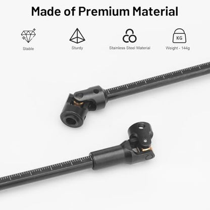 daitoku Driveshaft Universal Joint Drive Shaft 68-229mm Free to Cut Length for SCX10 I II III TRX4 Capra 1/10 LCG DIY RC Upgrade Parts - Black - color: Black