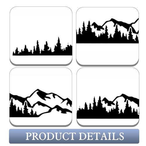 2PCS Car Mountain Tree Forest Decals, Waterproof & Fade-resistant Side Graphics, Stylish Personalized Stickers for Cars Bumper & Wall (39.4" x 6.7")
