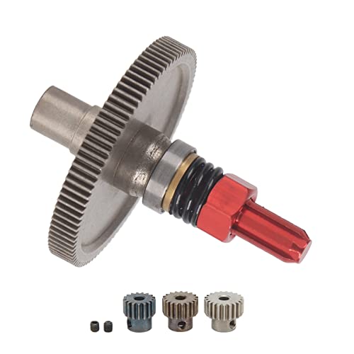 Slipper Gear Set, Spur Gear Slipper Clutch Set, 91T Gear Metal Gear Assembly Differential Upgrade Parts Metal Gear Assembly for ArrmaSenton 1/10 RC Cars (Red)