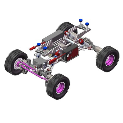 GR5 Titanium LCG Chassis Kit Frame Rail for Redcat Ascent-18 1/18 Scale RC Rock Crawler Upgrades - style: GR5 Titanium
